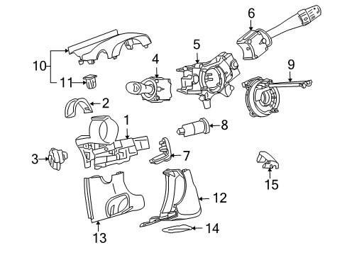 2007 Saturn Sky Switches Ignition Housing Diagram for 23233198