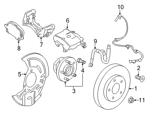 2018 GMC Terrain Anti-Lock Brakes Brake Hose Diagram for 84190238