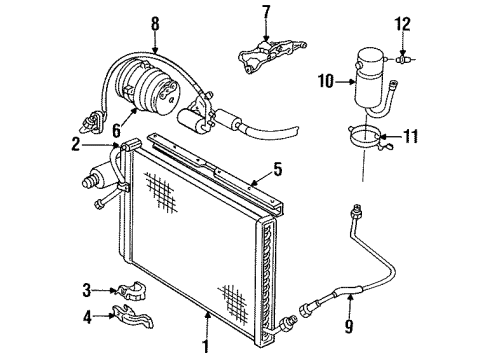 1985 Buick Century Air Conditioner Compressor Assembly Diagram for 88964872