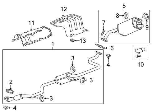 2019 Chevrolet Spark Exhaust Components Exhaust Manifold Diagram for 12675956