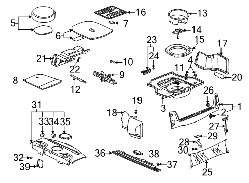 2001 Cadillac DeVille Keyless Entry Components Jack Diagram for 13590430