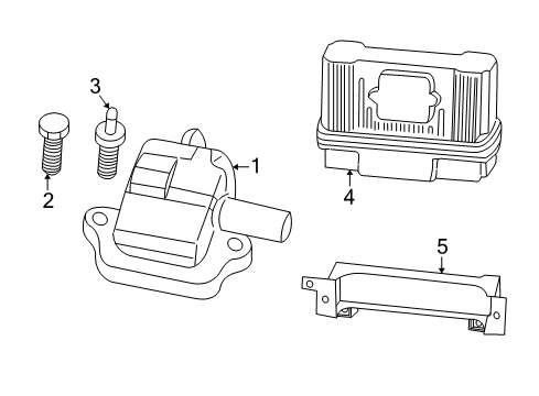 2002 Chevrolet Corvette Ignition System Ignition Coil Stud Diagram for 12554211