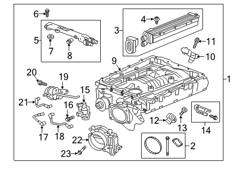 2019 Cadillac CTS Supercharger & Components By-Pass Valve Tube Diagram for 12651413