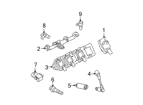 2005 Cadillac CTS Powertrain Control Cable Set Diagram for 12582190