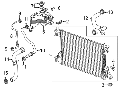 2012 Chevrolet Volt Powertrain Control Radiator Assembly Diagram for 22839735