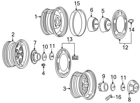 1986 GMC Safari Wheels Ring Asm-Wheel Trim Diagram for 471200