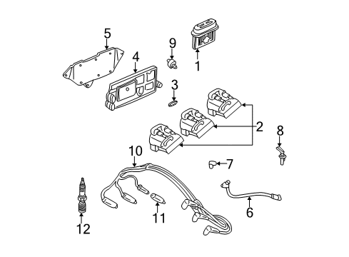 2000 Chevrolet Monte Carlo Ignition System Wire Kit, Spark Plug Diagram for 19170842