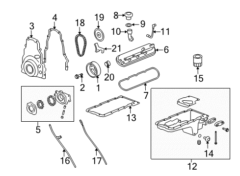 2009 GMC Canyon Filters Tube Asm-Pcv Diagram for 12609959