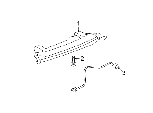 2015 GMC Acadia High Mount Lamps Wire Harness Diagram for 23314517