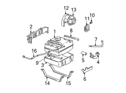 1988 Chevrolet Astro Senders Sensor Asm-Fuel Pump Switch&Engine Oil Pressure Gage Diagram for 10045775