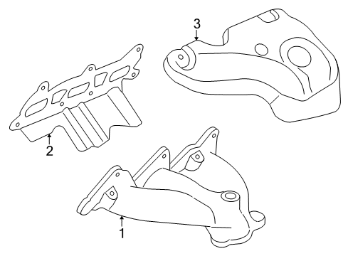 2010 Buick LaCrosse Exhaust Manifold Exhaust Manifold Diagram for 12608747