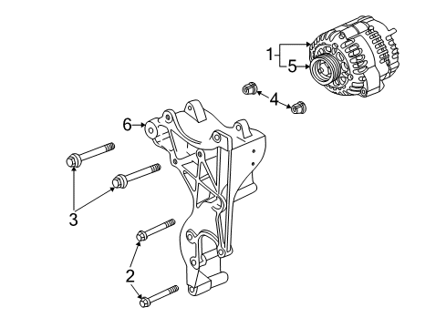 2007 Buick Rainier Alternator GENERATOR Assembly Diagram for 15225927