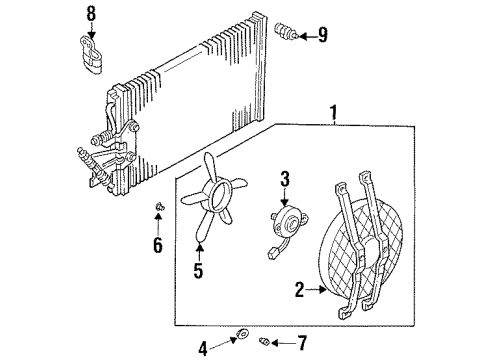 1992 GMC C1500 Fuel Supply Switch Asm-Auxiliary Engine Coolant Fan Diagram for 10096147