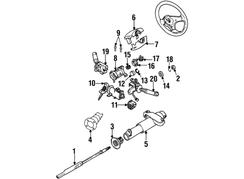 1992 Oldsmobile Achieva Switches COVER, Steering Diagram for 22565372
