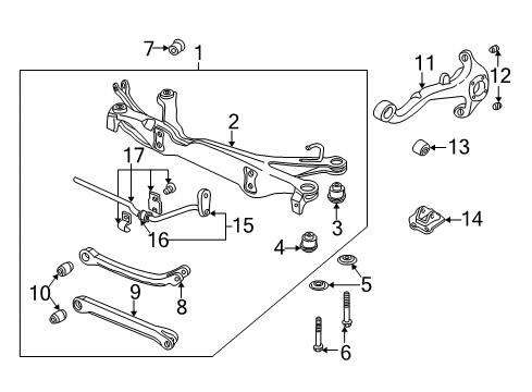 2002 Saturn L200 Rear Suspension Components, Lower Control Arm, Upper Control Arm, Stabilizer Bar Rear Lower Control Arm Assembly Diagram for 9231142