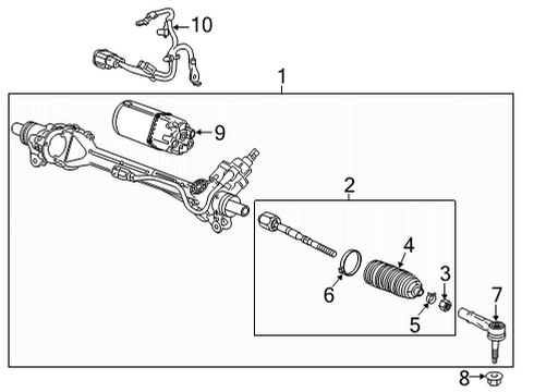 2020 Chevrolet Corvette Steering Column & Wheel, Steering Gear & Linkage Boot Kit Clamp Diagram for 22913281