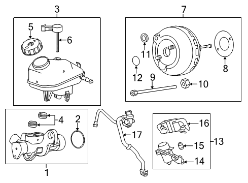2014 Chevrolet Cruze Hydraulic System Booster Diagram for 13442086