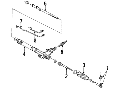 1996 Pontiac Trans Sport P/S Pump & Hoses, Steering Gear & Linkage Pipe, P/S Fluid Cooling Diagram for 26039152