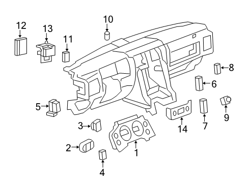 2008 Hummer H2 Switches Switch Asm-Accessory Diagram for 10386140
