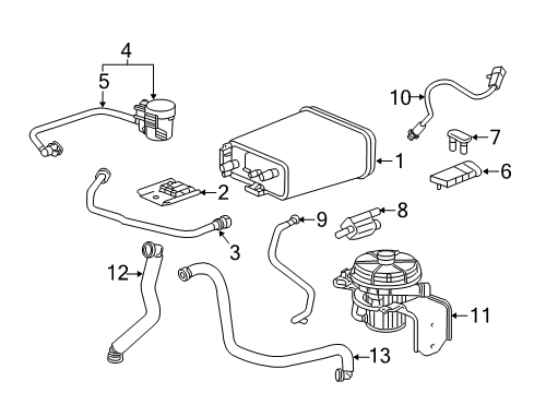 2007 GMC Canyon Emission Components Solenoid Valve Harness Diagram for 19257603