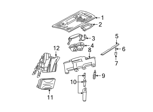 2000 Oldsmobile Alero Ignition System Cable Set Diagram for 19170845