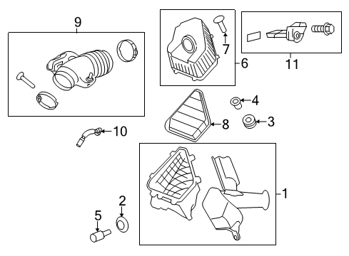 2015 Buick Enclave Filters Outlet Duct Diagram for 20871478