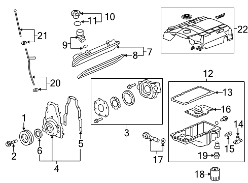 2007 Cadillac CTS Filters Cover Diagram for 12577903