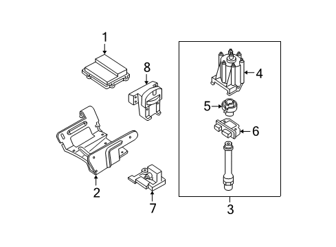 1995 Chevrolet S10 Ignition System Cable Set Diagram for 19154583