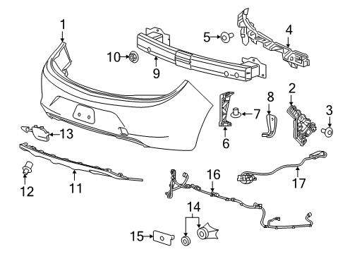 2018 Buick Cascada Parking Aid Switch Diagram for 13288076