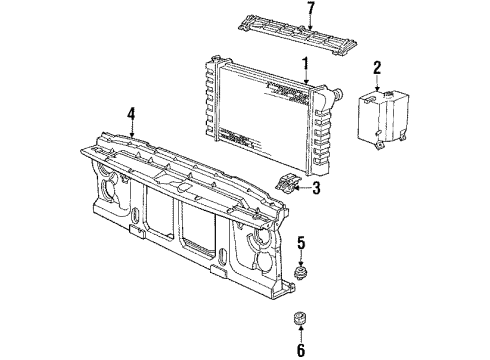 1988 GMC R1500 Suburban Radiator & Components Radiator Outlet Hose (Lower) Diagram for 14054260