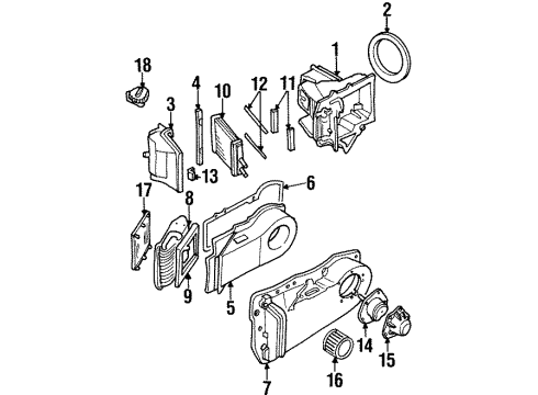 1998 Buick LeSabre Blower Motor & Fan Resistor Asm, Blower Motor Diagram for 52456326