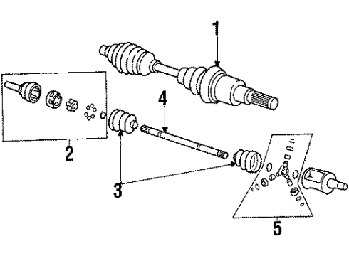 1986 Buick Century Drive Axles - Front Front Wheel Drive Shaft Kit Diagram for 26000331