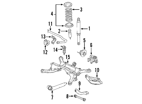 2008 Saturn Vue Rear Axle, Lower Control Arm, Upper Control Arm, Stabilizer Bar, Suspension Components Rear Spring Diagram for 96843025