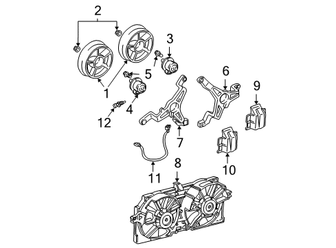 2002 Chevrolet Venture Powertrain Control Fan Motor Diagram for 10427857