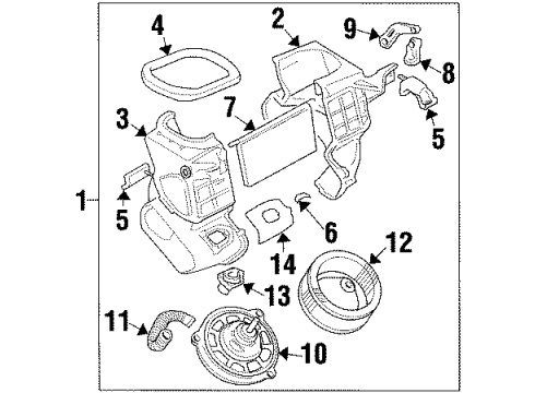 2000 Chevrolet Metro Blower Motor & Fan Resistor Diagram for 91174135
