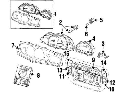 1999 Cadillac Catera Trunk Rear Compartment Lid Lock Release Actuator Diagram for 90494802