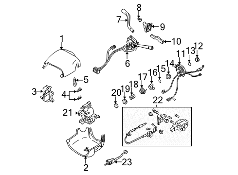 2000 Chevrolet Impala Gear Shift Control - AT Cover, Steering Column Upper Trim Diagram for 26059545
