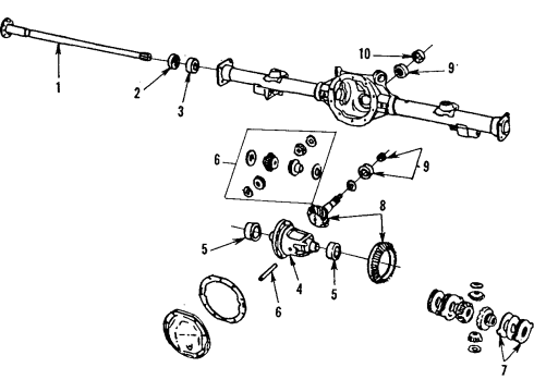 1984 Pontiac Parisienne Rear Axle, Differential Ring & Pinion Diagram for 10002813