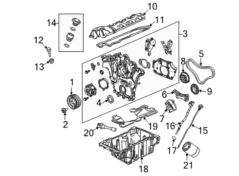 2006 Buick Rendezvous Filters Valve Cover Insulator Diagram for 12566250