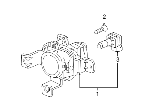 2014 Chevrolet Spark Bulbs Fog Lamp Assembly Diagram for 95987121