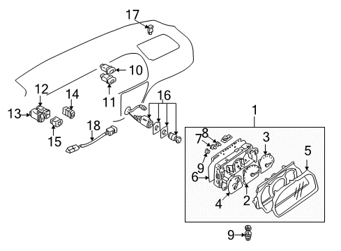 2003 Chevrolet Tracker Cruise Control System Actuator Asm, Cruise Control (On Esn) Diagram for 30028102