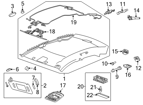 2011 Cadillac CTS Interior Trim - Roof Nut - Push In Diagram for 11609345