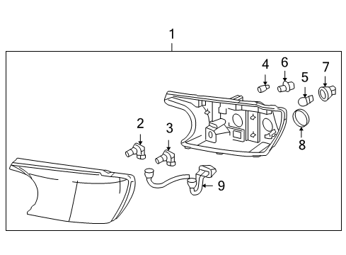 2006 Buick Rainier Headlamps Composite Assembly Diagram for 15866079