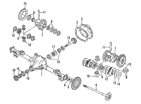 1993 Buick Roadmaster Anti-Lock Brakes Gear Package-Differential Diagram for 22525894