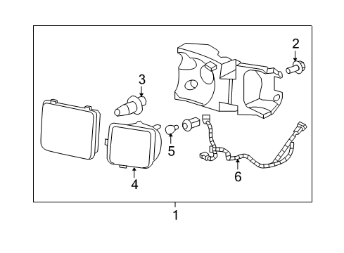 2006 Hummer H3 Headlamps Composite Assembly Diagram for 15951164