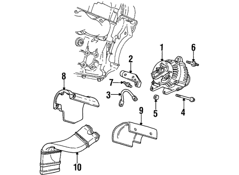 1996 Chevrolet Monte Carlo Alternator Generator Asm, (Remanufacture)Cs130D/100 12V.-15Amp Diagram for 10463965