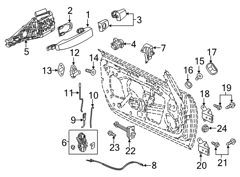 2016 Buick Cascada Lock & Hardware Upper Hinge Bolt Diagram for 11610041