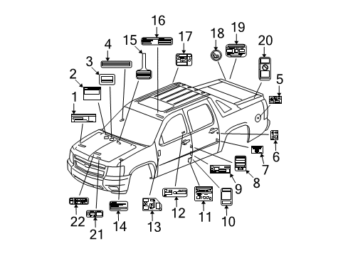 2007 Chevrolet Avalanche Information Labels Label, Portable Fuel Container Filler Warning Diagram for 15082061