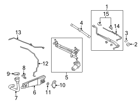 2011 Chevrolet Caprice Wiper & Washer Components Wiper Arm Assembly Diagram for 92280129