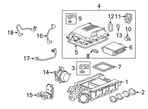 2013 Cadillac CTS Powertrain Control Cover Assembly Gasket Diagram for 12613457